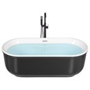 Badewanne freistehend schwarz oval 170 x 80 cm PINEL