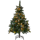 Künstlicher Weihnachtsbaum mit LED Beleuchtung Schnee bestreut 120 cm grün PALOMAR