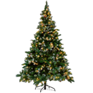 Künstlicher Weihnachtsbaum mit LED Beleuchtung Schnee bestreut 210 cm grün PALOMAR