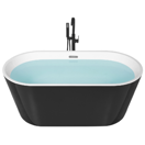 Badewanne freistehend schwarz-weiss oval 160 x 80 cm HAVANA