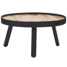 Couchtisch Mangoholz hellbraun / schwarz ? 74 cm WAKITA