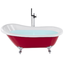 Badewanne freistehend rot oval 170 x 76 cm CAYMAN