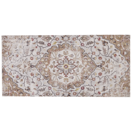 Teppich beige / braun 80 x 150 cm Blumenmuster Kurzflor KATTAKKADA