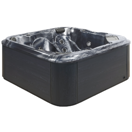 Whirlpool Outdoor grau mit LED quadratisch 210 x 210 cm TULAROSA