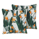 Gartenkissen Blumenmuster grün 45 x 45 cm 2er Set TSOTYLI