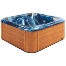 Whirlpool Outdoor blau mit LED quadratisch 210 x 210 cm TULAROSA