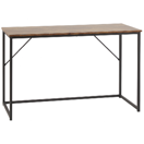 Schreibtisch dunkler Holzfarbton / schwarz 120 x 55 cm PEMBRO