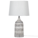 Tischlampe grau 66 cm Trommelform GEORGINA