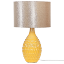 Tischlampe gelb / gold 52 cm Trommelform HADDAS