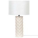 Tischlampe beige Keramik 49 cm Trommelform BALONNE