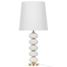 Tischlampe weiss / gold 80 cm Trommelform FRIO