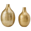 Blumenvase 2er Set Aluminium gold MOHENJO