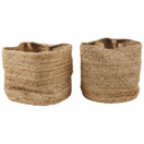 Textilkorb Jute sandbeige 2er Set KAELLA