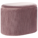 Pouf Samtstoff mit Stauraum rosa 55 x 35 cm RICHLAND