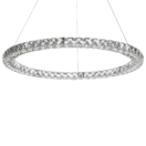 Hängelampe LED Kristallglas silber Ringform MAGAT