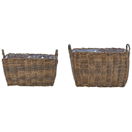 Blumenkorb 2er Set Rattan braun ORMOS