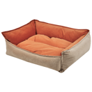 Tierbett Samtstoff orange / beige 70 x 60 cm IZMIR