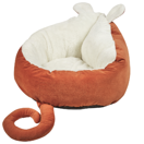 Tierbett Samtstoff orange 50 x 45 cm HASSA