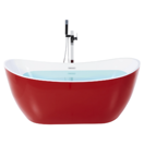 Badewanne freistehend rot oval 160 x 76 cm ANTIGUA