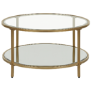 Couchtisch Glas / Metall gold ? 70 cm BIRNEY