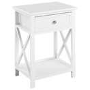 Nachttisch weiss 1 Schublade 40 x 30 x 53 cm PRIMERA