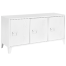 Sideboard Metall weiss 3 Türen CARDIFF