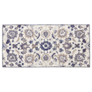 Teppich Wolle beige / blau 80 x 150 cm Kurzflor KUMRU