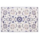 Teppich Wolle beige / blau 160 x 230 cm Kurzflor KUMRU