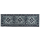 Teppich grau orientalisches Muster 80 x 240 cm Kurzflor VADKADAM