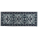 Teppich grau orientalisches Muster 80 x 200 cm Kurzflor VADKADAM