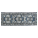 Teppich grau / blau 70 x 200 cm orientalisches Muster Kurzflor KOTTAR