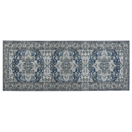 Teppich grau / blau 80 x 200 cm orientalisches Muster Kurzflor KOTTAR