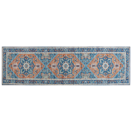 Teppich blau / orange orientalisches Muster 60 x 200 cm Kurzflor RITAPURAM