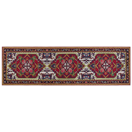 Teppich rot 60 x 200 cm orientalisches Muster Kurzflor COLACHEL