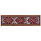 Teppich rot 80 x 300 cm orientalisches Muster Kurzflor COLACHEL