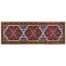 Teppich rot 70 x 200 cm orientalisches Muster Kurzflor COLACHEL