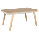 Esstisch heller Holzfarbton / grau 150 x 90 cm PHOLA