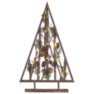 Weihnachtsdeko LED Kiefernholz dunkelbraun Tannenbaum 62 cm SVIDAL