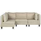 4-Sitzer Ecksofa beige rechtsseitig FEVIK