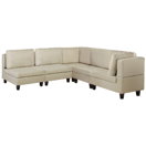 5-Sitzer Ecksofa beige rechtsseitig FEVIK