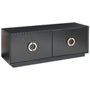 Sideboard schwarz / gold 4 Türen OXNARD