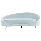 3-Sitzer Sofa Samtstoff hellblau / gold SAVAR