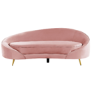 3-Sitzer Sofa Samtstoff pastellrosa / gold SAVAR