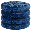 Pouf mit Stauraum Samtstoff marineblau ? 45 cm BREWTON