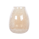 Blumenvase Bruchglas hellbeige 22 cm LIKOPORIA