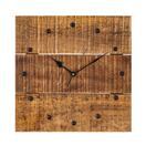 Holzuhr Wanduhr 30x30cm Holz Wohnzimmer lautlos quadratisch aus Mangoholz massiv