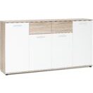 Sideboard JACKY 3 Weiss-Eiche Sonoma