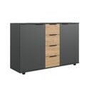 Sideboard GIBRALTAR Graphit-Artisan Eiche