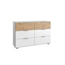 Sideboard GIBRALTAR Weiss-Artisan Eiche