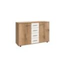 Sideboard PAMELA Plankeneiche-Weiss